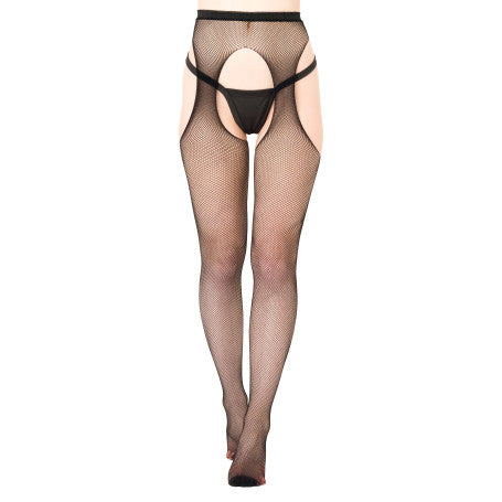 Collant cavallo aperto Fishnet Suspender Tights